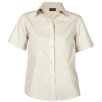 BARRON - Brushed Cotton Twill Blouse Short Sleeve Ladies