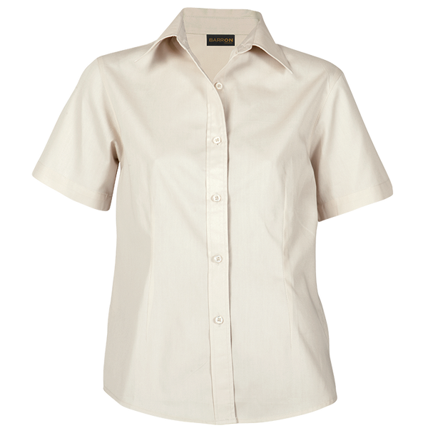 BARRON - Brushed Cotton Twill Blouse Short Sleeve Ladies