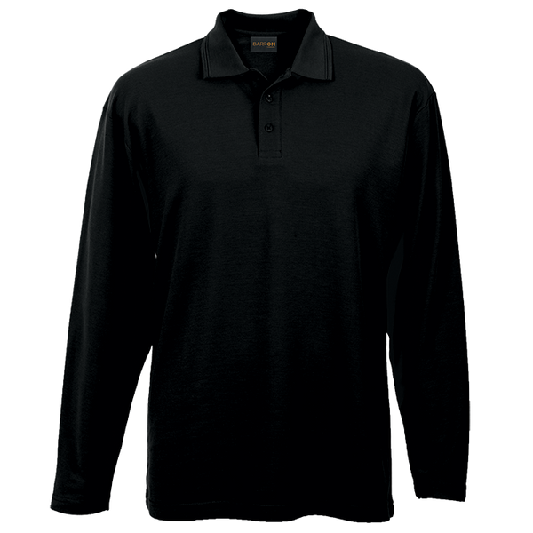 BARRON - Mens 175g Pique Knit Long Sleeve Golfer