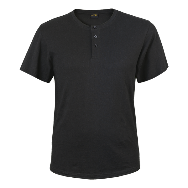 BARRON - Mens Henley Short Sleeve T-Shirt