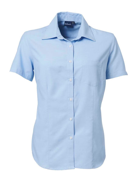 ROLANDO - 371 Ladies Oxford Weave S/S Wendy Blouse