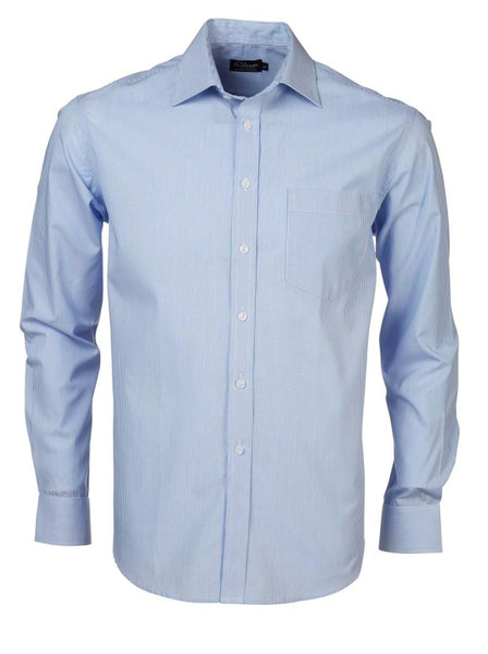 ROLANDO - K218 Mens Fine Stripe L/S Lounge Shirt