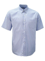 ROLANDO - K209 Mens Check S/S Lounge Shirt