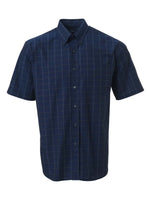 ROLANDO - K82 Mens Italian Check S/S Lounge Shirt