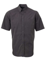 ROLANDO - P04 Mens Percale Check S/S Lounge Shirt