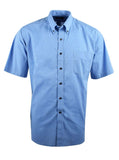 ROLANDO - P04 Mens Percale Check S/S Lounge Shirt