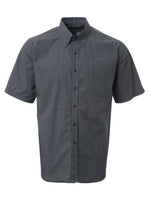 ROLANDO - P05 Mens Percale Check S/S Lounge Shirt