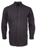 ROLANDO - K115 Mens Italian Check L/S Lounge Shirt