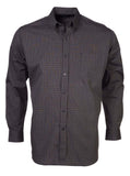 ROLANDO - P04 Mens Percale Check L/S Lounge Shirt