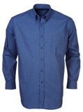 ROLANDO - P05 Mens Percale Check L/S Lounge Shirt